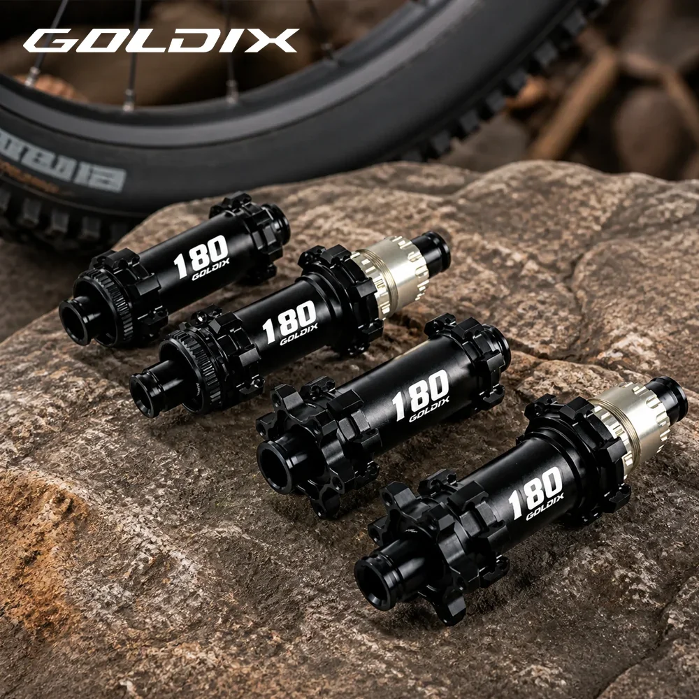 골딕스 M180 MTB 허브 60T 헬리컬 래칫 센터락 6볼트 디스크 브레이크 부스트 쓰루 액슬 HG XD MS 24H 28H 산악자전거 허브
