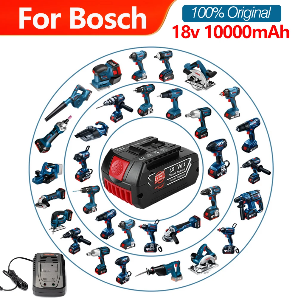 Batteria 18V 10.0Ah Originale Per Bosch 18V Professionale Gba Gbh Gsr Gsb Bat618 Bat619 Bat607 Bat609 Bat620 Batteria Di Ricambio