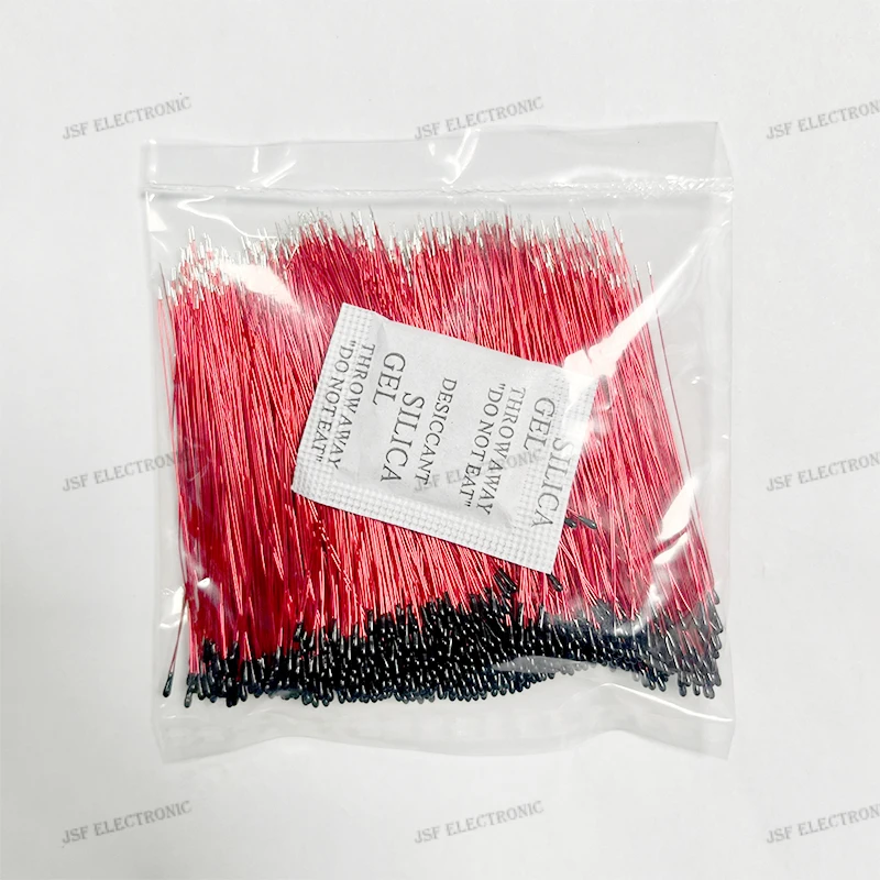 20pcs Thermistor NTC MF52B 5K 10K 100K Pure copper Enameled Wire Temperature Probe temperature sensor L30-80mm Thermal Resistor