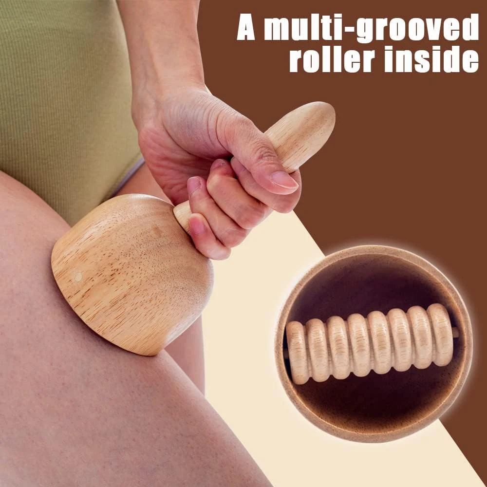 Wooden Swedish Massage Cup Manual Anti Cellulite Suction Cup Wood Therapy Lymphatic Drainage Maderotherapy Body Sculpting Tool massage tool vacuum cupping sets cellulite massager roller
