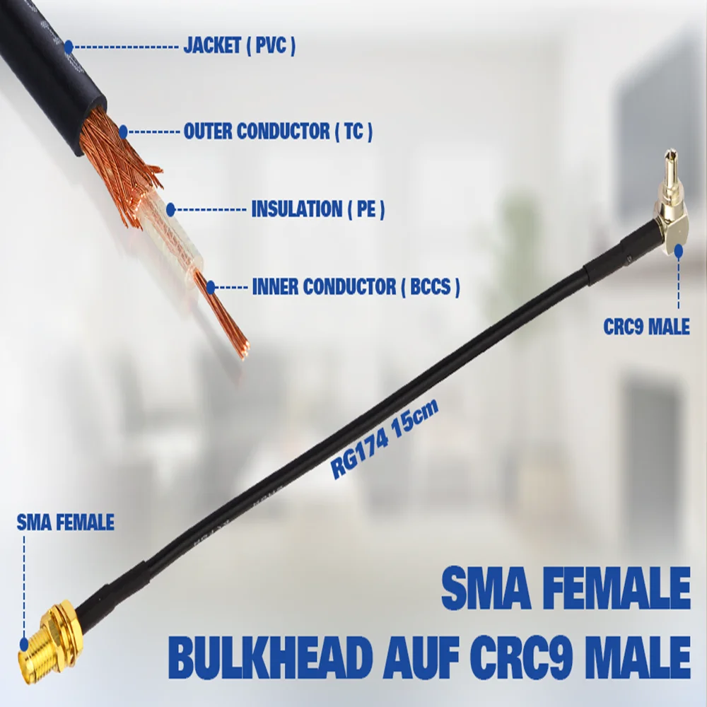 RF Coaxial Cable for 3G Huawei Modem