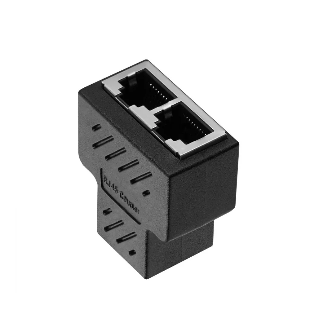 Ethernet Cable Splitter Network Adapter - High-Speed LAN Connector 1 to 3