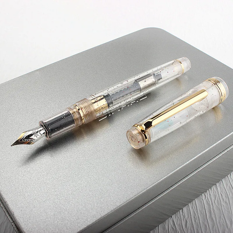 Jinhao 82 Fluorescent White Fresh Color Fountain Pen  Acrylic Barrel Fine Nib for Writing Calligraphy Office School 2