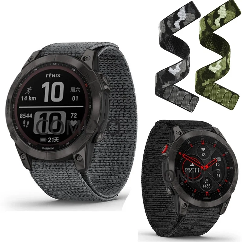 

Ремешок нейлоновый для Garmin Fenix 7,Fenix 6 5 plus, instinct 2,Fr 745 935 945 955 Fenix 3 hr 5X 7X 6X, 22 мм 26 мм