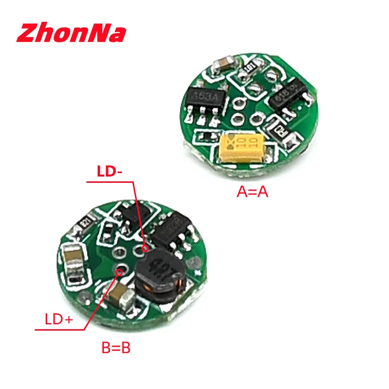 450nmLaser Circuit Board Mounting Accessories For Driving Osram/Sharp Diode enter3-5V Boost Output: 5-6VRound Shape Diameter11mm 20pcs new ltv354 ltv 354t a optoelectronic output optocoupler sop 4 ltv354 integrated circuit