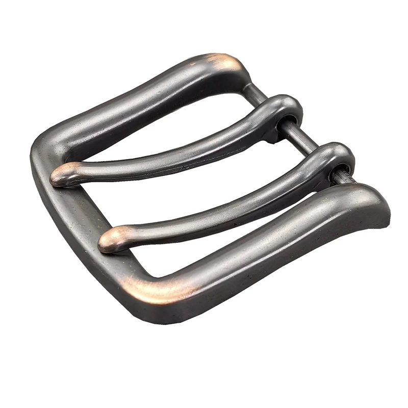 1 pièces 40MM Double broche boucle de ceinture en métal qualité ceinture en cuir pièces artisanales Cowboy boucle de ceinture boucle de ceinture occidentale pour hommes AK0049