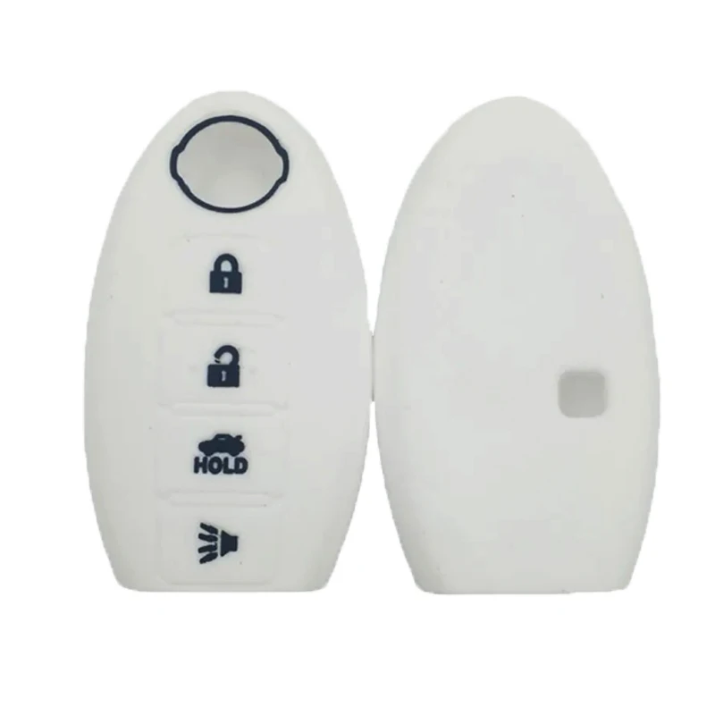 Premium 4-Button Silicone Car Keycase Accessory