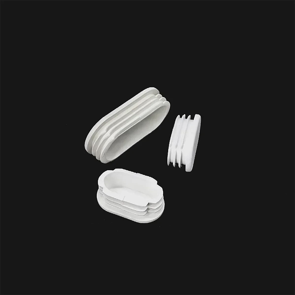 Elliptical Plastic Stainless Pipe Plug Rubber Foot Pad Furniture Table And Chair Anti Slip Oval Foot Plug
