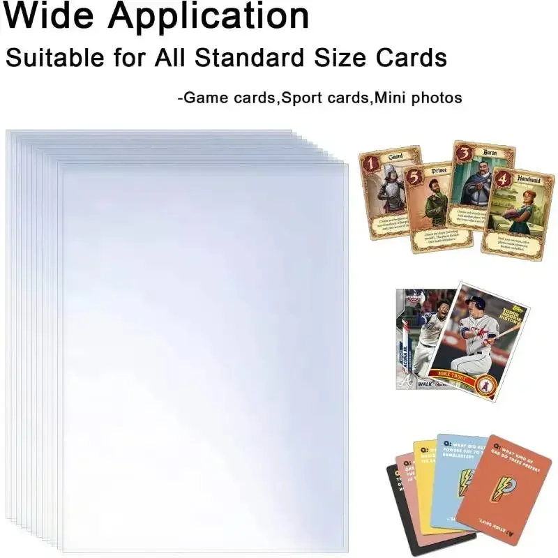 100pc 표준 카드 슬리브 트레이딩 카드 용 클리어 데크 카드 보호 슬리브 Magic Baseball The Gathering MTG 보드 게임 Yugioh