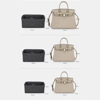Hot Popular Women's Makeup Organizer Felt Cloth Insert Bag Multi-functional Travel Cosmetic Bag Fit Birkin25 30 35 Liner Bag 2