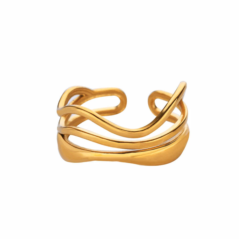 Geometric Stainless Steel Rings For Women For Wedding Christmas