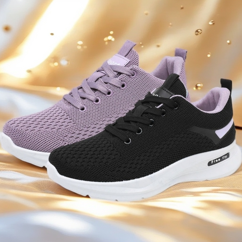 Casual Sports Shoes One-pedal Fly-woven Lightweight Soft-soled Mesh Breathable Women's Shoes Non-stuffy Feet Non-slip