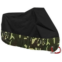 Durable Black & Blue Waterproof Motorcycle Cover - All - Weather Dust, Rain, Snow, and UV Protection - XXL (Camouflage)