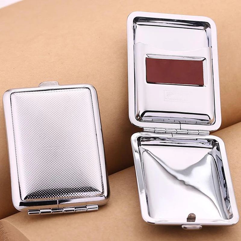 ポータブル抗圧力金属マッチ箱レトロタバコマッチケース 57*36*13