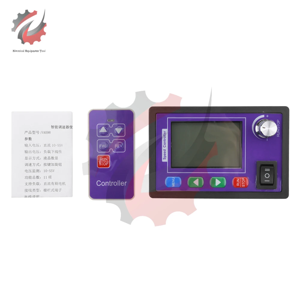 30A Dc10-55V Brushless Motor Speed Controller Telecomando Wireless Pwm Governor Digital 0-100% Regolabile In Avanti Reverse