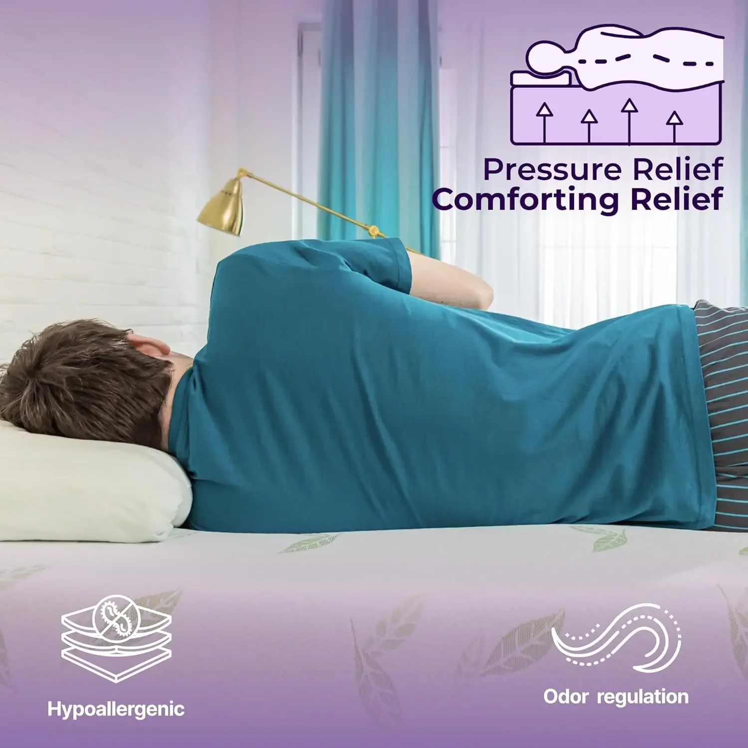 Twin XL Size Mattress, 6 Inch Anula Green Tea Infused Memory Foam Mattress, Twin XL Size Mattress Bed in a Box, CertiPUR-US Cert