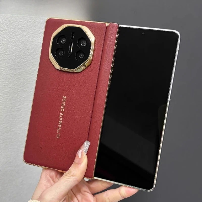 Luxury Leather Shockproof Bumper Case - Folding Business Design