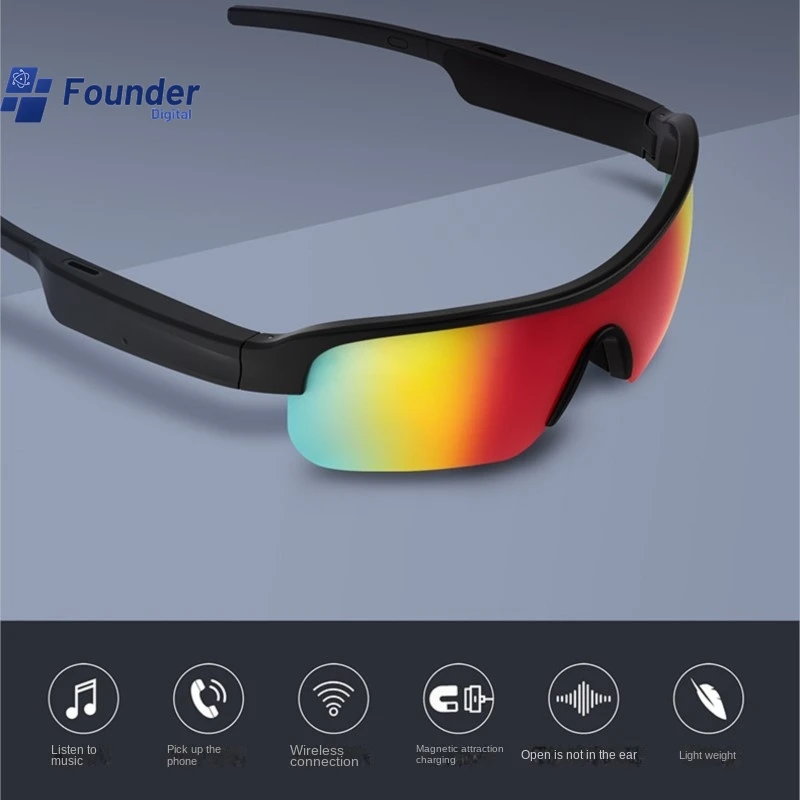 3C Founder Smart Bluetooth Sunglasses Earphone Riding Style Audio Call Music Men And Women Polarized Sunglasses Cool Comfortable