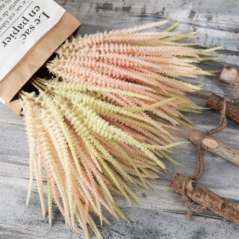 6pc Artificial Flower Pampas Grass Dried Flowers Boho Room Decor Pampas