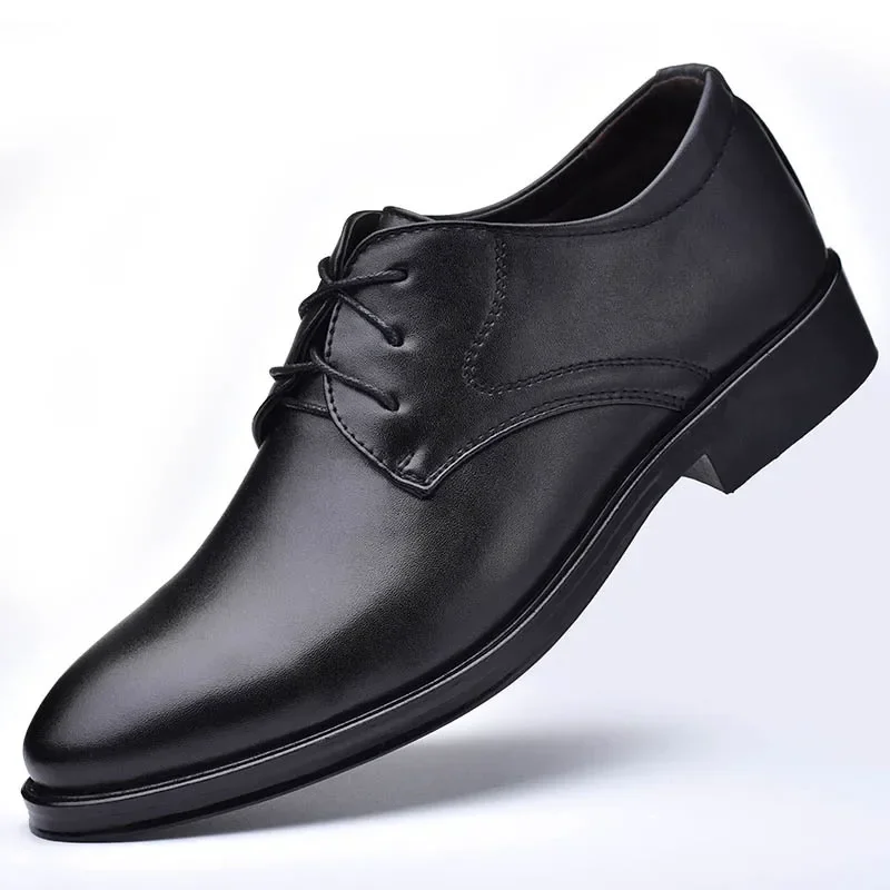 Leather Shoes Customizable Man Formal Leather Men Lace Up Oxfords