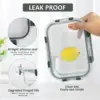 [10-Pack] Glass Meal Prep Containers W/ Lids, MCIRCO Food Storage Containers W/ Snap Locking Lids, Airtight Lunch Containers, 3