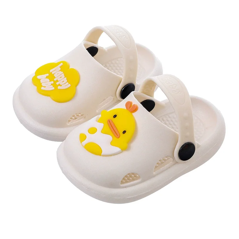 Summer Baby Sandals for Boy Girls Cartoon Bear Kids Flip Flop Toddler Rubber Slippers for Children Home Garden Beach Anti Shoes