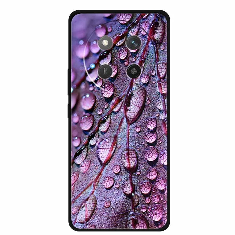 Cartoon Painted Soft Black Silicone Back Cover