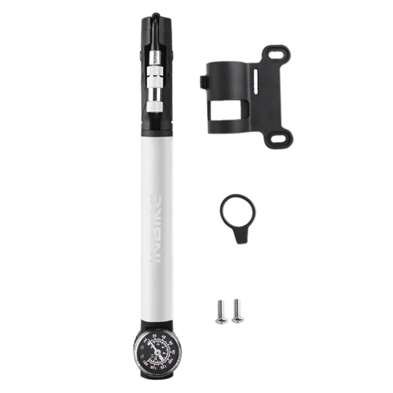 

Портативный велосипедный насос INBIKE с манометром, воздушный насос Presta Schrader для дорожного и горного велосипеда, BMX S