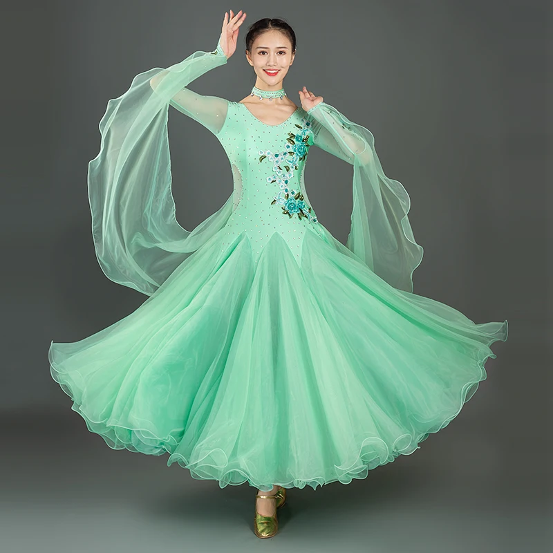 New Woman Modern Dance Dress Performance Clothing Ballroom Dance Competition Dress Waltz Ballroom Clothes 082