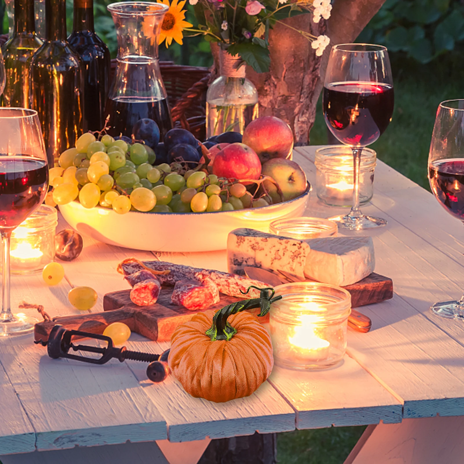 12 Citrouilles Artificielles En Velours – Tailles 6, 8, 10 Cm, Couleurs Orange/marron/kaki, Déco Halloween/Thanksgiving