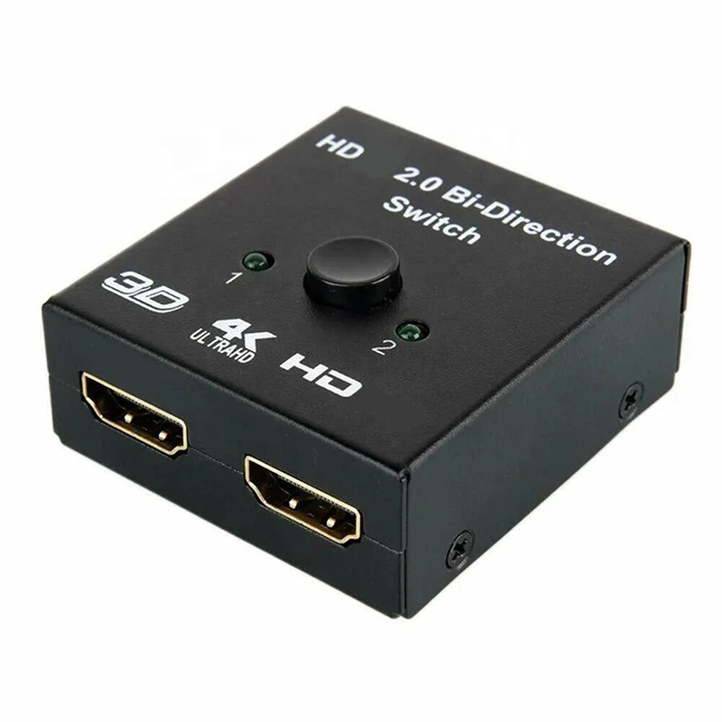 مفتاح HDMI متوافق مع 2 منافذ 4K 120 هرتز 2 في 1 خا...