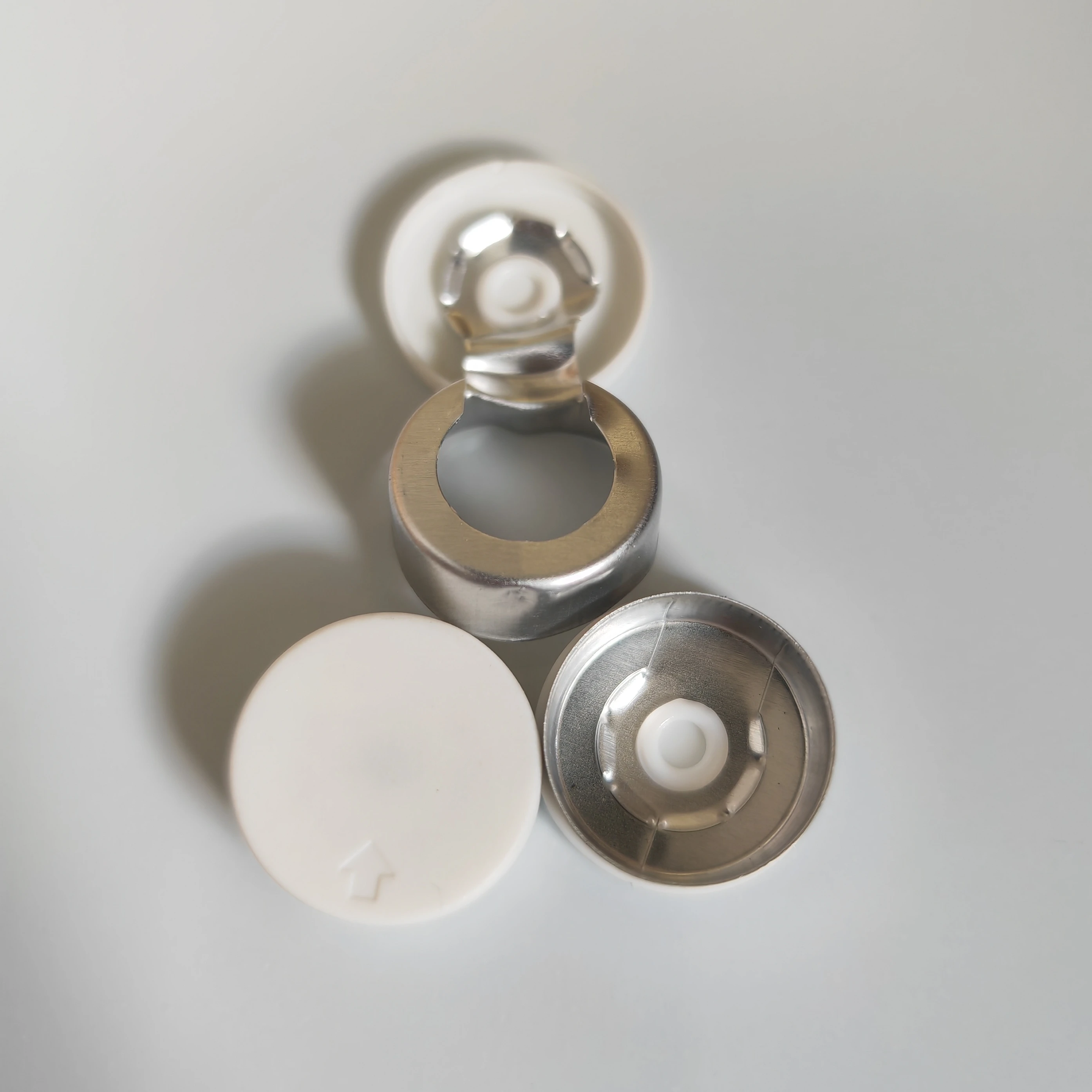 Plastic cap 20mm 200pcs/lot White tear off plastic Caps pharmaceutical caps Plastic tops crimping glass vial
