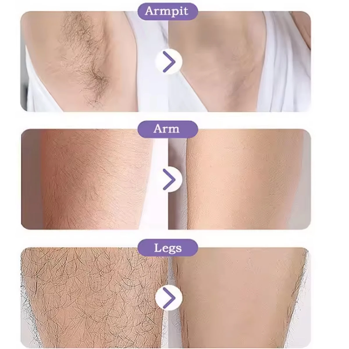 Crystal Physical Hair Removal Eraser Glass Hair Remover Painless Epilator Easy Cleaning Reusable Body Care Depilation Tool