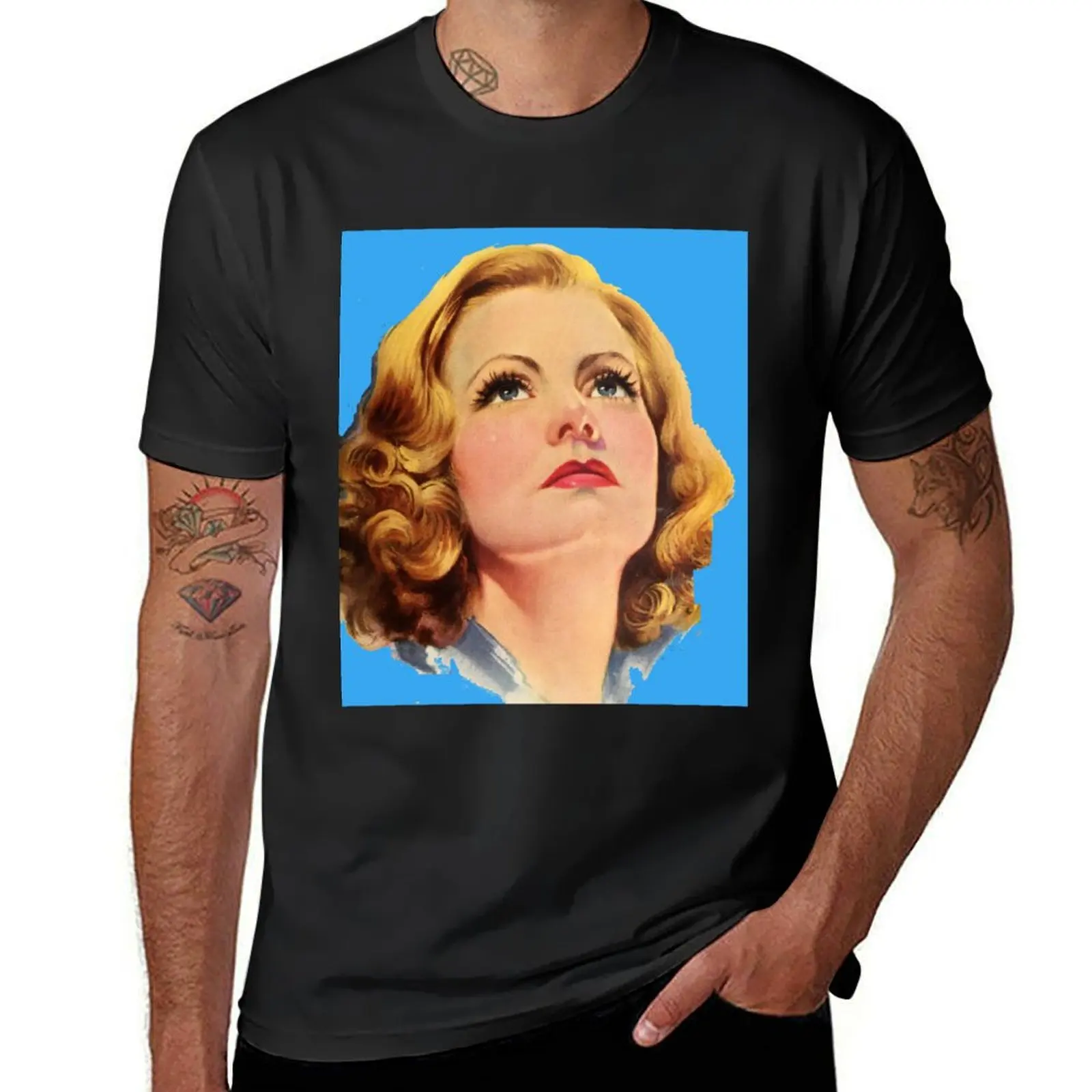 

Glorious GRETA GARBO T-shirt customs heavyweights kawaii clothes fruit of the loom mens t shirts