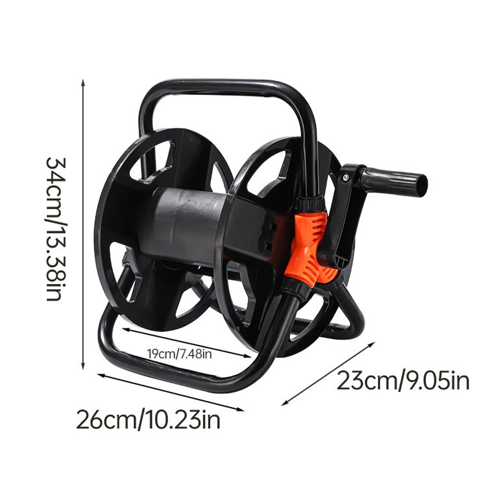 Hose Reels Storage Rack Can Hold 20m Hoses Portable Water Pipe Storage Reel Watering Hose Winding Reel for Outdoor Garden Lawn