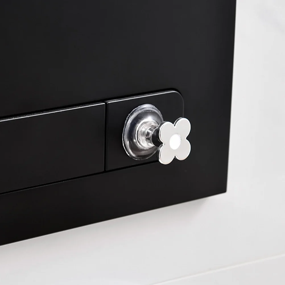 

2 Pcs Toilet Button Bathroom Accessories Kitchen Cabinet Handles Dressing Table