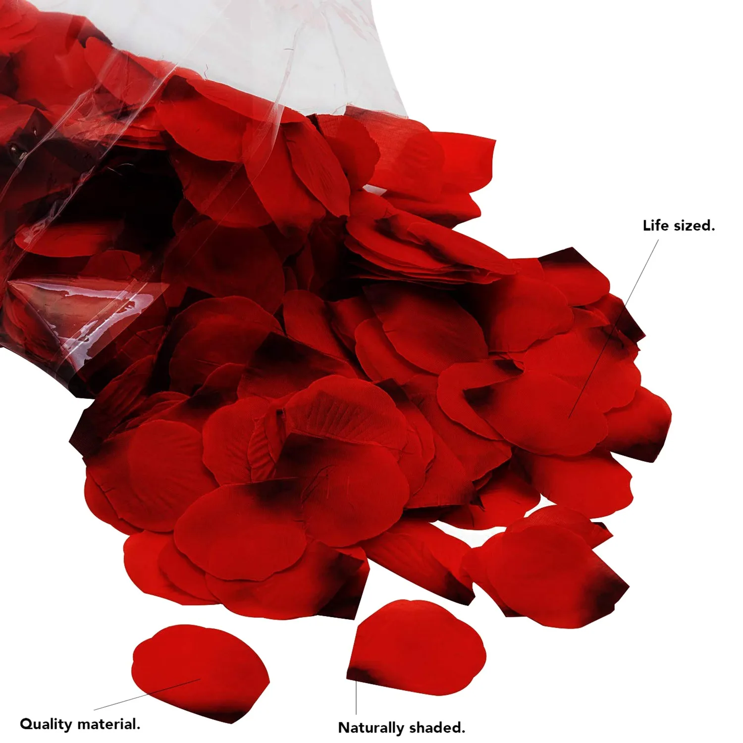 Rose Pedals and Candles Kit 3000 Packs Artificial Rose Petals for