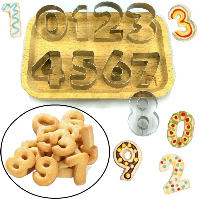 Cookie cutter 9Pcs/Set Digital Shape Cookie Cutter