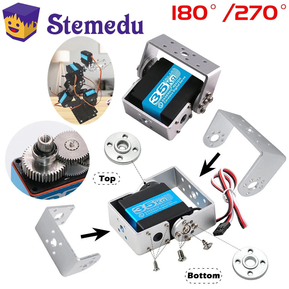 LJWRC 35kg High Torque Digital Servo - Coreless Motor, 270 Degree, Metal Gear For RC Car & Robotics - View #12