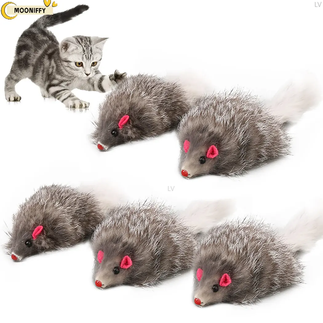 

Plush mouse cat toy Soft Long-haired Tail Mice Mouse For Cats Funny Kitten Toy Pet Cats Training Game Cat Supplies