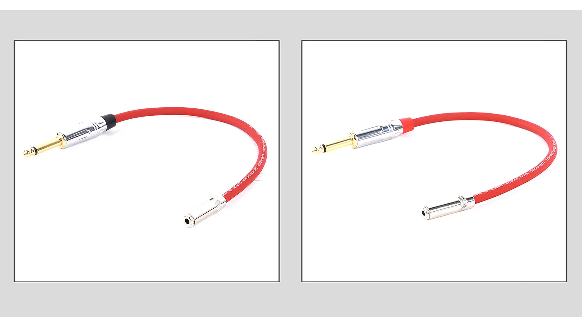 Bunte vergoldete 6,35mm Mono-Stecker buchse auf 3,5mm Stereo-Buchse gerade Patchkabel für Gitarren mikrofone usw. 0,3 M-15M – Detail 6
