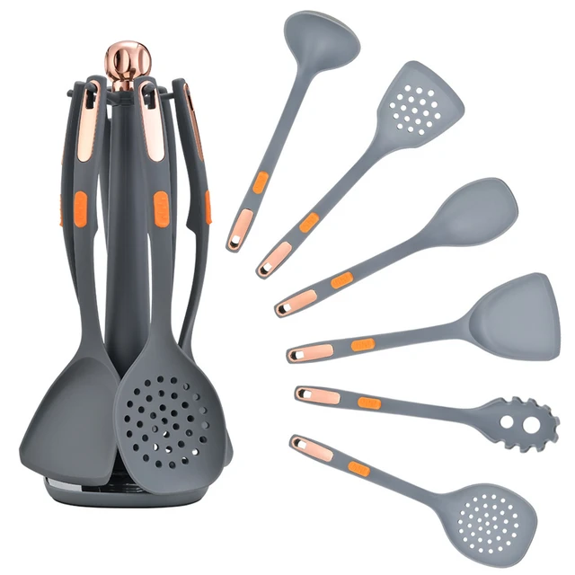 7Pcs Kitchen Utensils Set, Food Grade Silicone Cooking Utensils