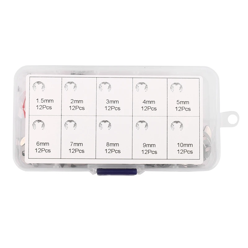 

120 шт., набор стопорных колец из нержавеющей стали