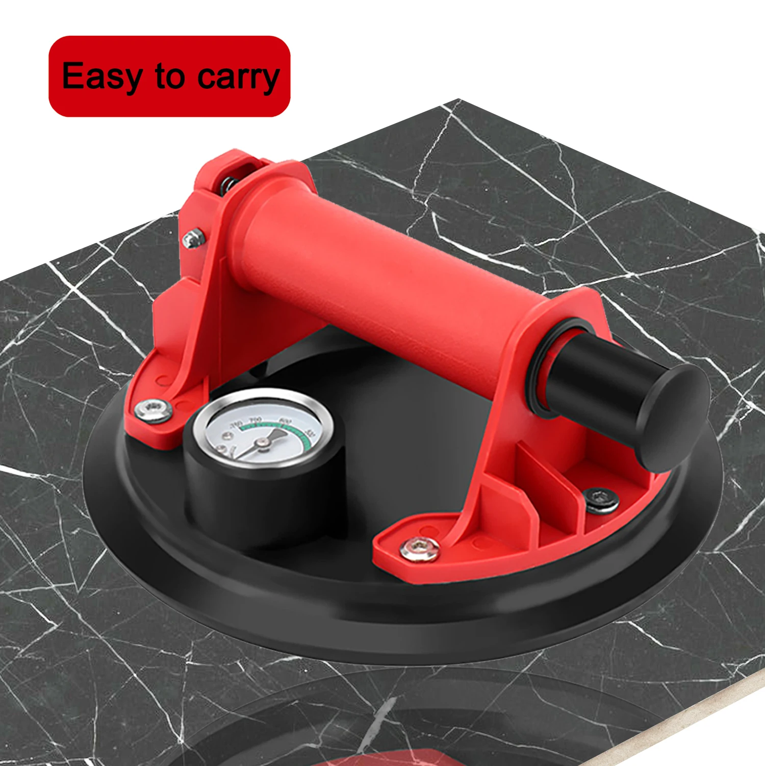 Glass Suction Cups with Pressure Gauge 8" Heavy Vacuum Suction Cup 250 Kg Carrying Capacity for Lifting Large Glass Tile Granite