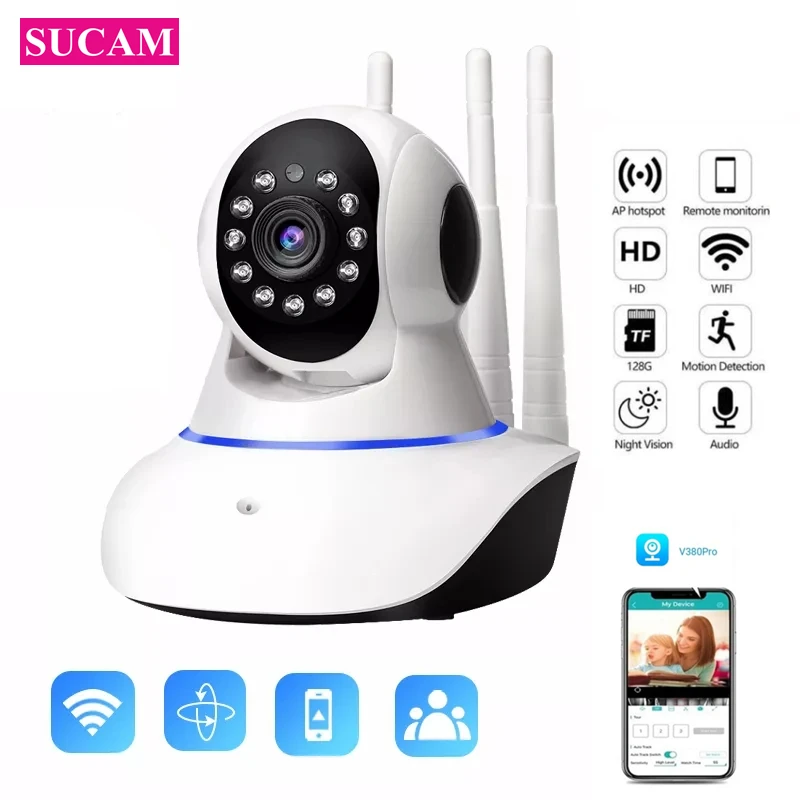 V380 Pro 3Mp Wifi Ip Camera Sorveglianza Interna Due Modi Audio Smart Home Camera Wireless Cctv Security Protection
