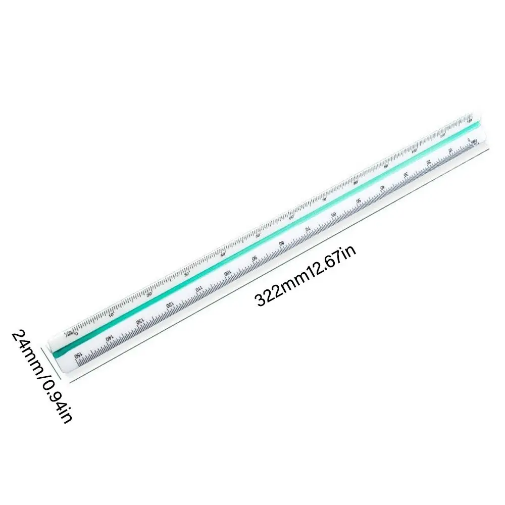 Utoolmart Plastic Triangular Big Scale Ruler 300mm Total Length Drafting  Measuring Tool for Engineering Design Architectural Drawing 1pcs :  : Office Products