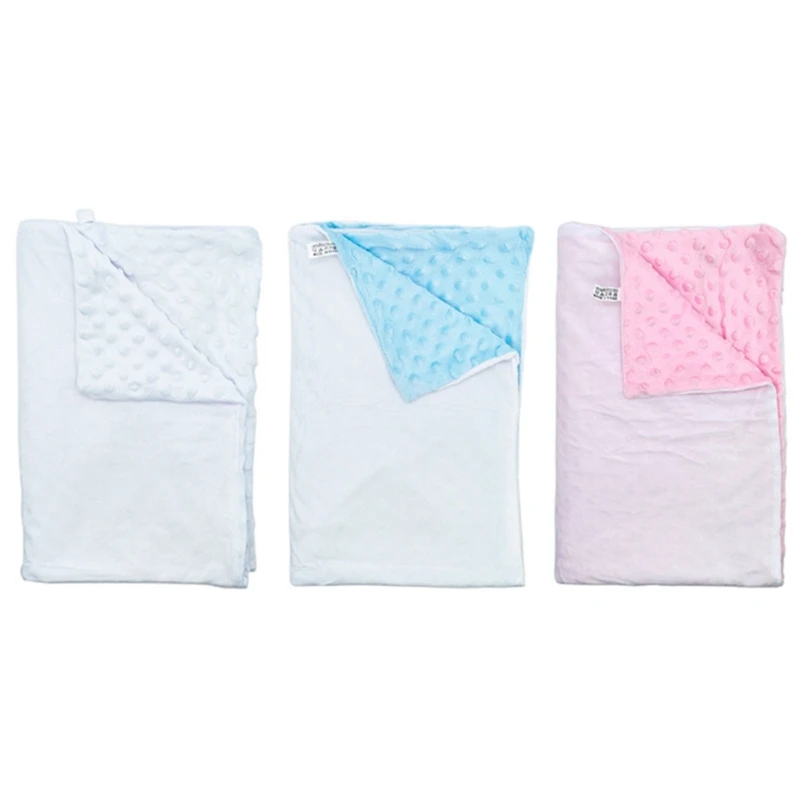 

Heat Transfer Baby Blanket with Massage Beads Thermal Sublimated Receiving Blankets Double Layers Towel 30x40 inch