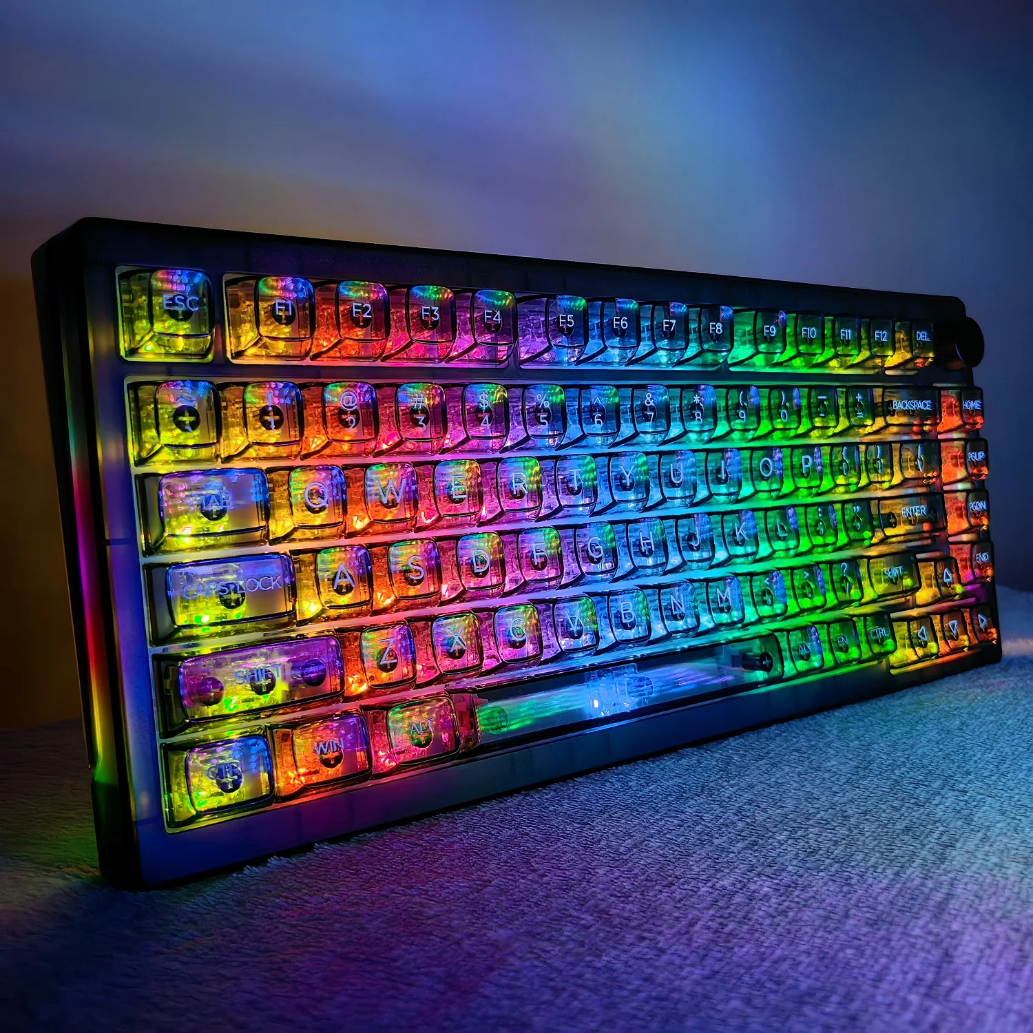MAIMOOO-Kit Teclado Transparente, Hot Swappable, Bluetooth 2.4G,