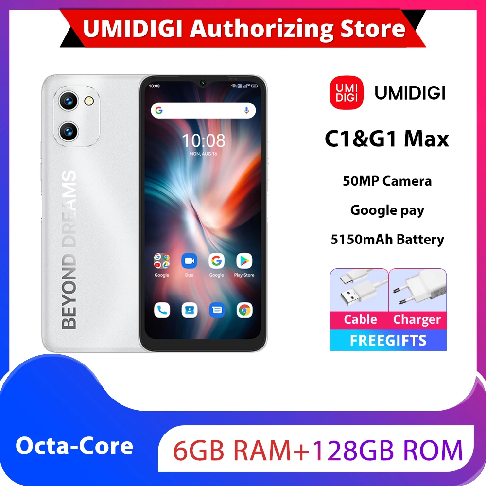 In-Stock-UMIDIGI-C1-G1-Max-Smartphone-Unisoc-T610-Octa-Core-6GB-128GB ...