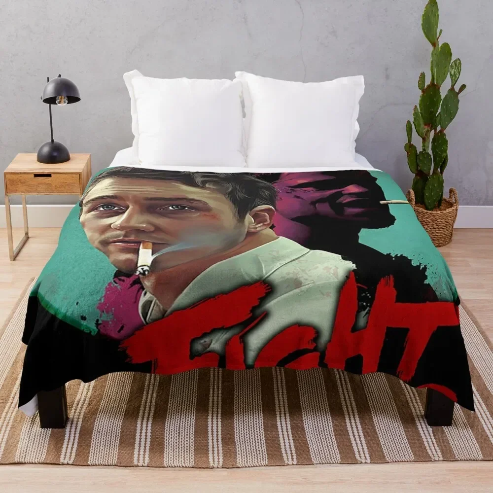 

Fight Club Throw Blanket Fluffy Softs Decoratives Soft Big Blankets
